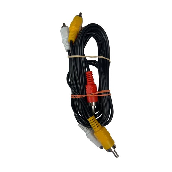 3-RCA Audio Video Cable Composite AV Cord 5 Ft Yellow Red White Connectors A148 - Picture 1 of 2